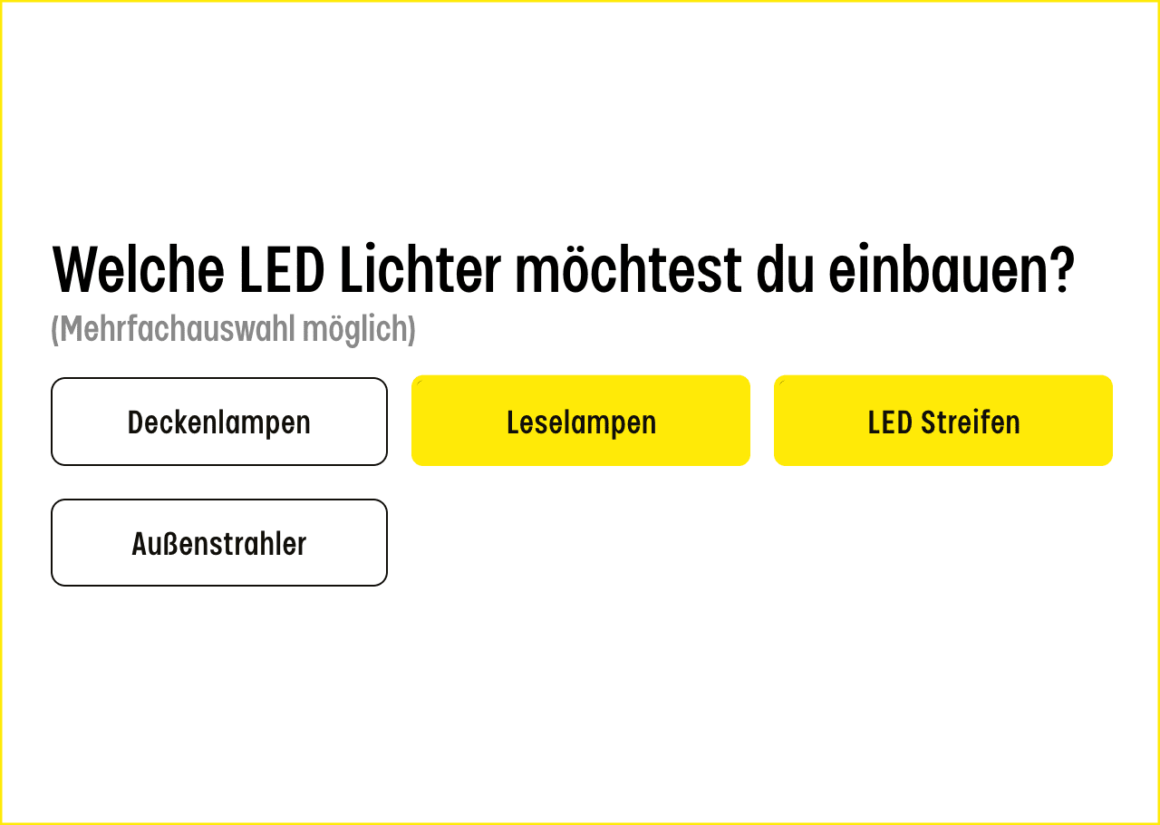 Welche Beleuchtung planst du?